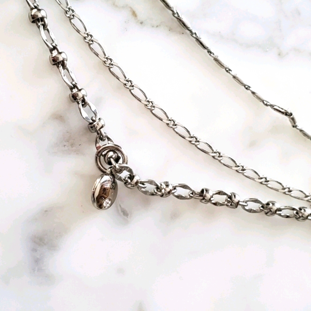 🌼3/$20🌼 RW&CO Silver Coloured Muli-Layer Necklace